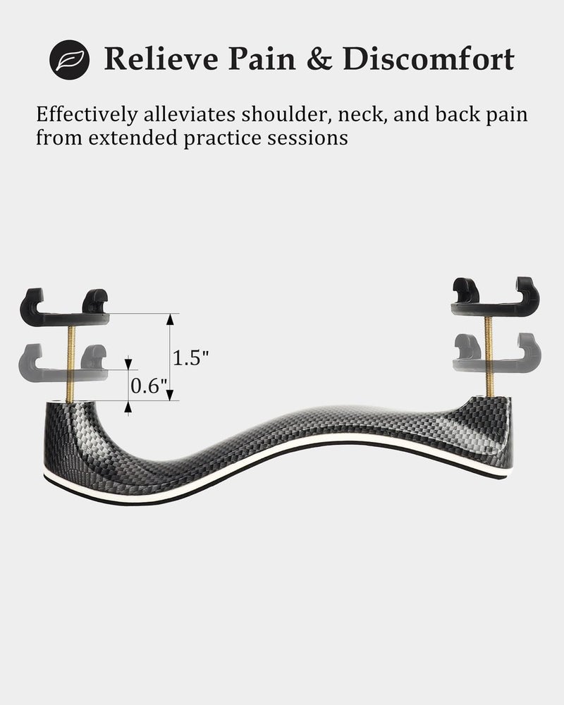 LMS Universal Extra Long Fork for Violin Shoulder Rest 4/4 3/4 Full Size, Replacement for Violin Viola Fiddle Shoulder Rest Extra-Long Feet, 1.5 inch (Black) - Image 4